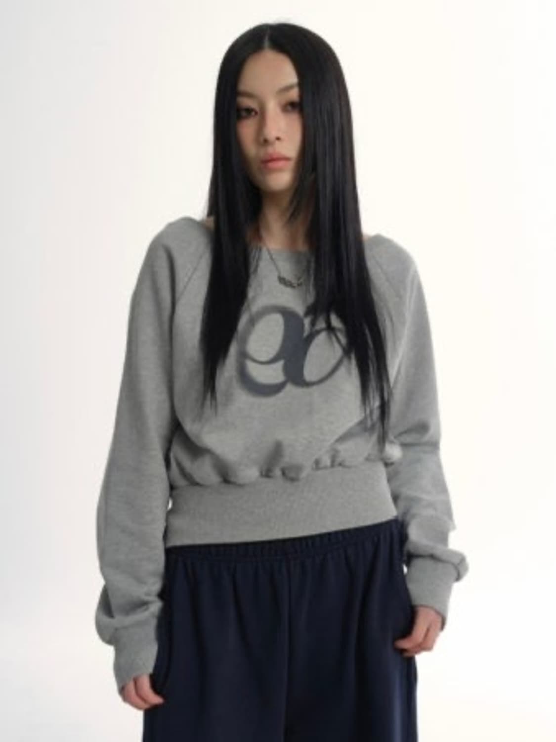 애즈온 ASON/MANDY SWEATSHIRT / GRAY 만디 맨투맨 상품이미지1