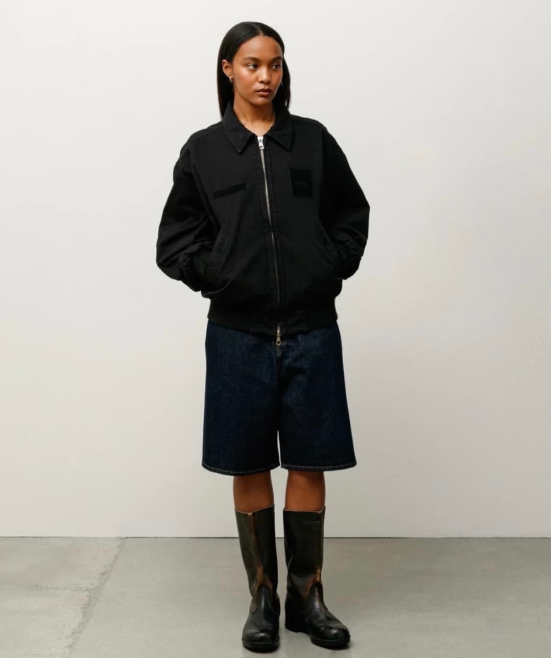 Stussy Flight Bomber Black / 스투시 봄버 블랙 상품이미지1