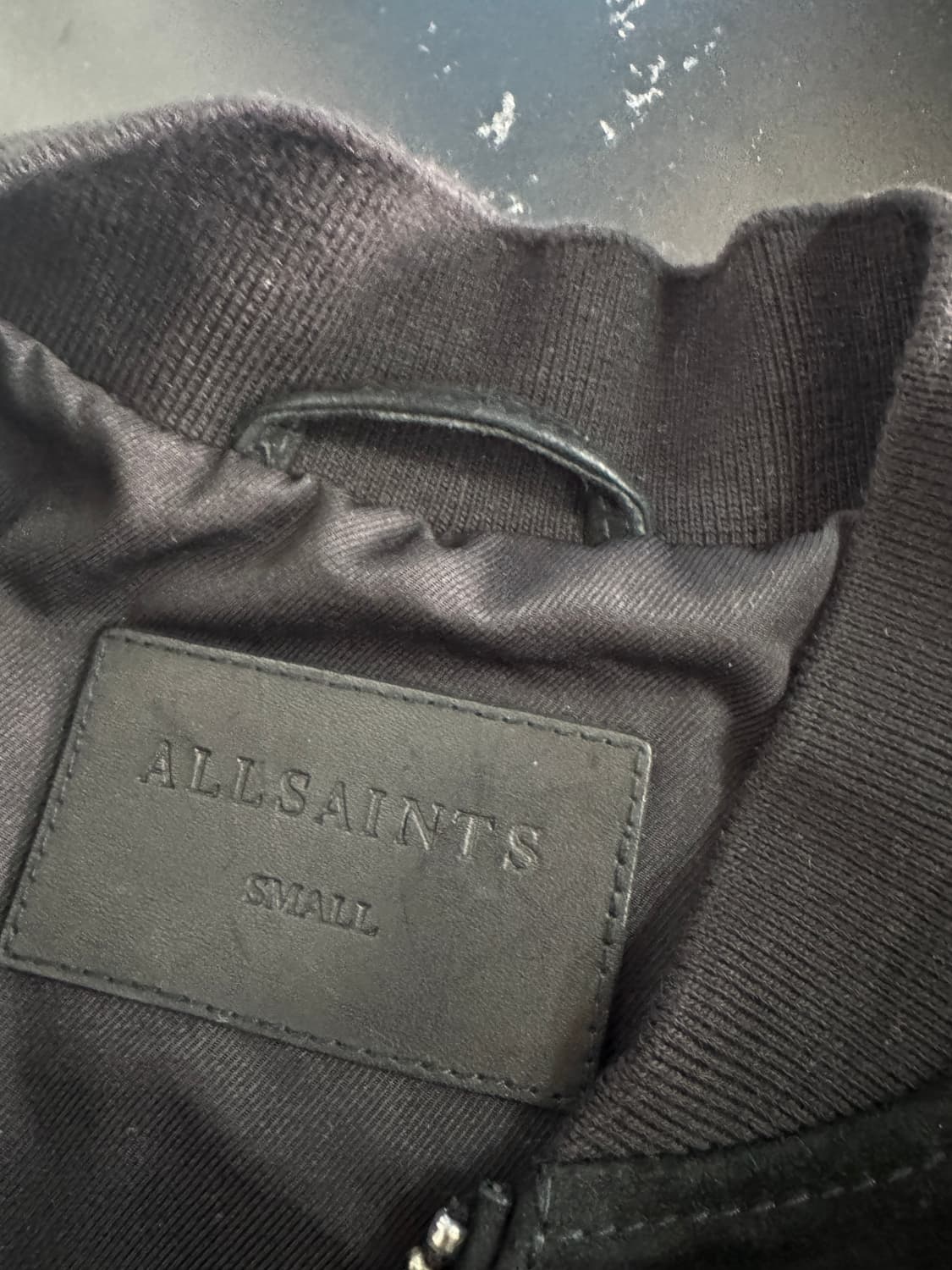 공용 정품!! 올세인츠 23년도 염소가죽 리얼 스웨이드 봄버 자켓 S 상품이미지4