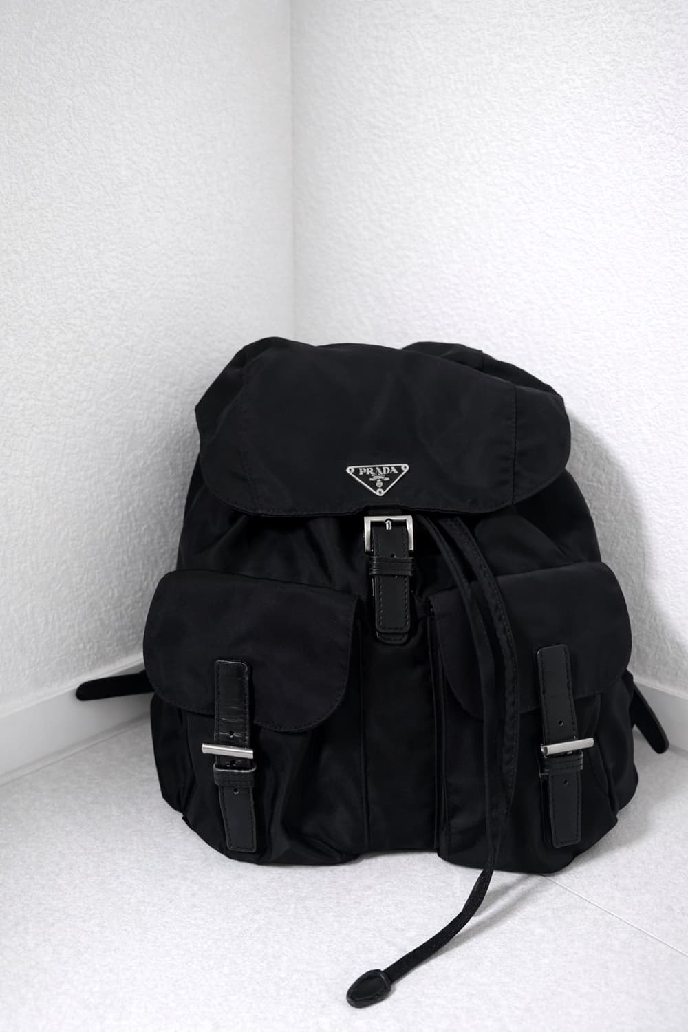 (Prada 정품) 프라다 블랙 포코노 백팩 상품이미지1