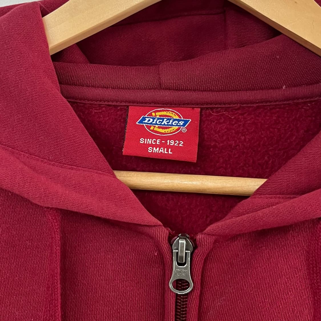 디키즈 자수 빅로고 버건디 후드집업 상품이미지5