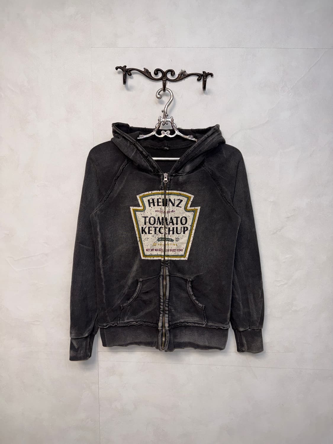 Washing charcoal heinz ketchup 후드집업 상품이미지1