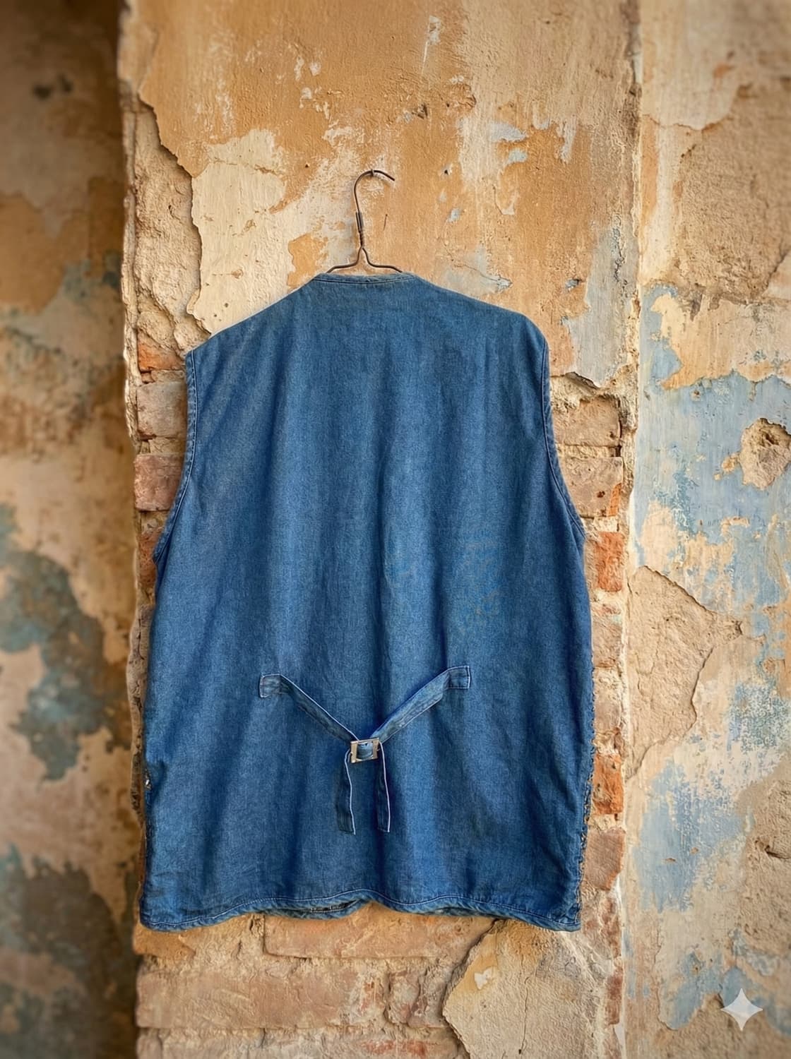 핸드메이드 우븐 데님 자수 베스트 상품이미지3