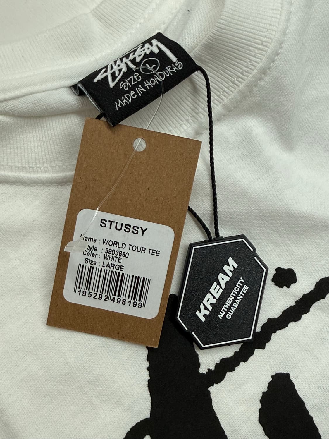 스투시 월드투어 반팔 화이트 L 상품이미지4