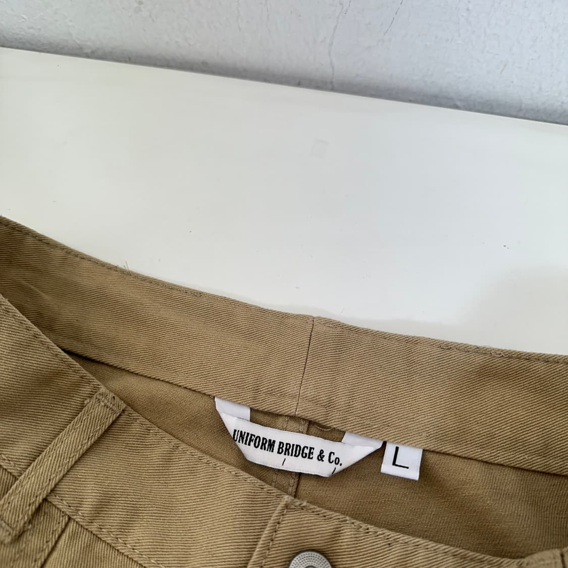 L 유니폼브릿지 베이지 세미와이드 퍼티그팬츠 상품이미지2