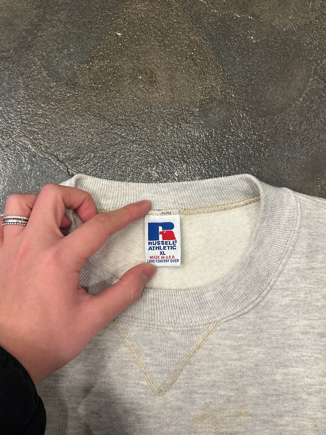 90s Russell 러셀  made in USA 스웻셔츠 XL 상품이미지5