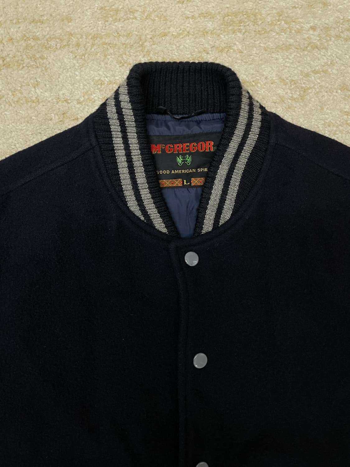 [L] 00s 맥그리거 Mcgregor 울 빈티지  스타디움 바시티 자켓 상품이미지2