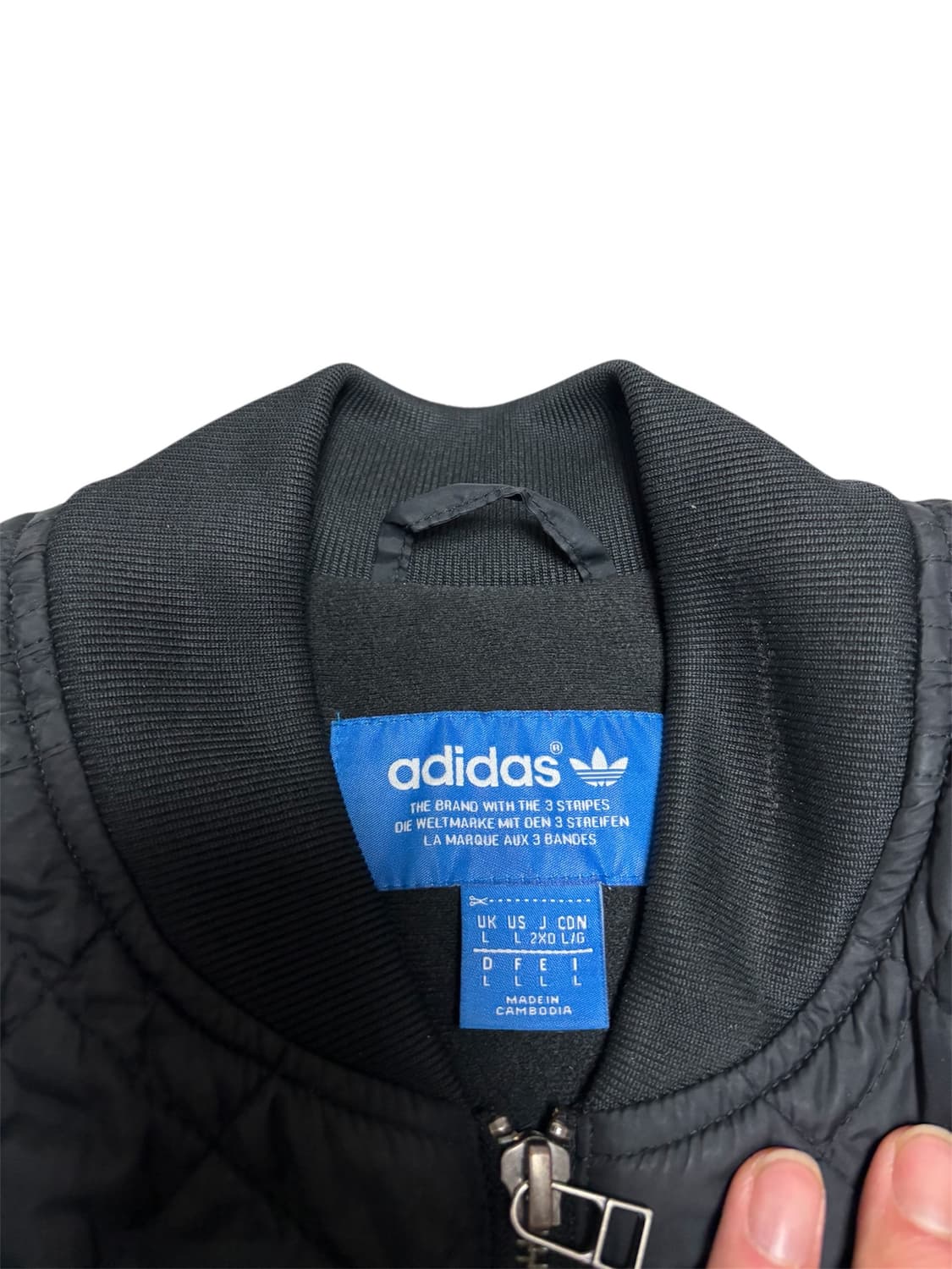 아디다스 오리지널 블랙 퀄팅자켓 L 상품이미지4