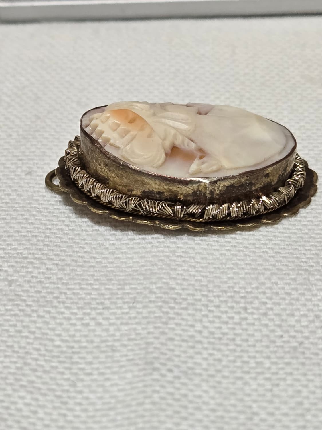 빈티지 쉘 카메오 800실버 프레임 펜던트/브로치 상품이미지4