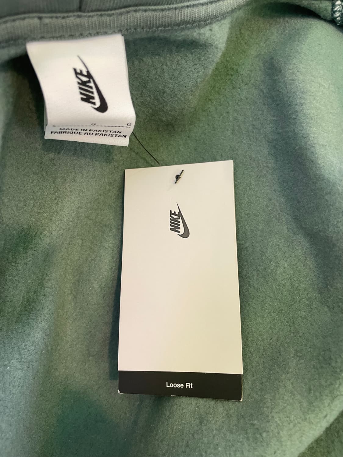 나이키 솔로 스우시 풀집업 플리스 후드 L(100) 클레이 그린 상품이미지5