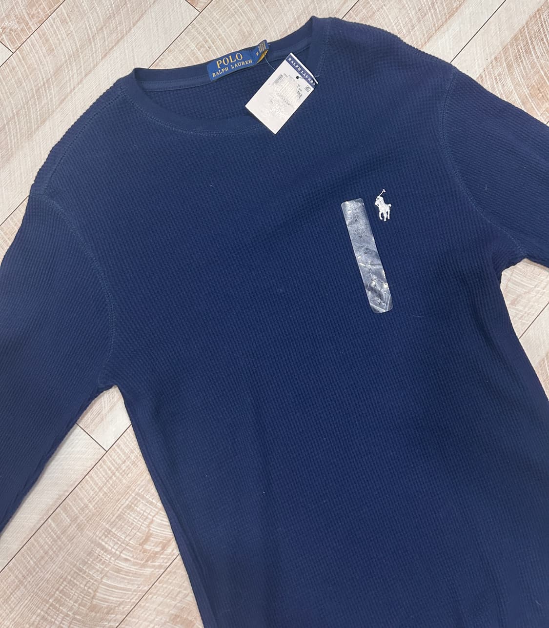 폴로 와플 맨투맨 M 상품이미지1