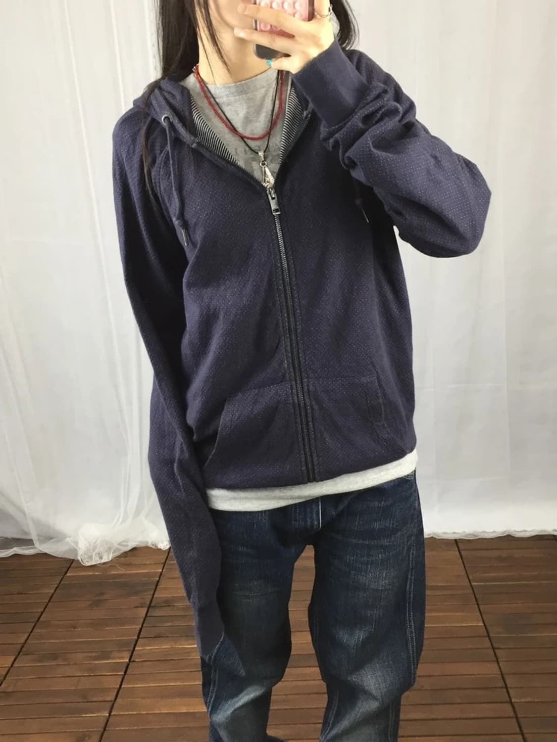 Diesel Zip Up Hoodie Navy 상품이미지2