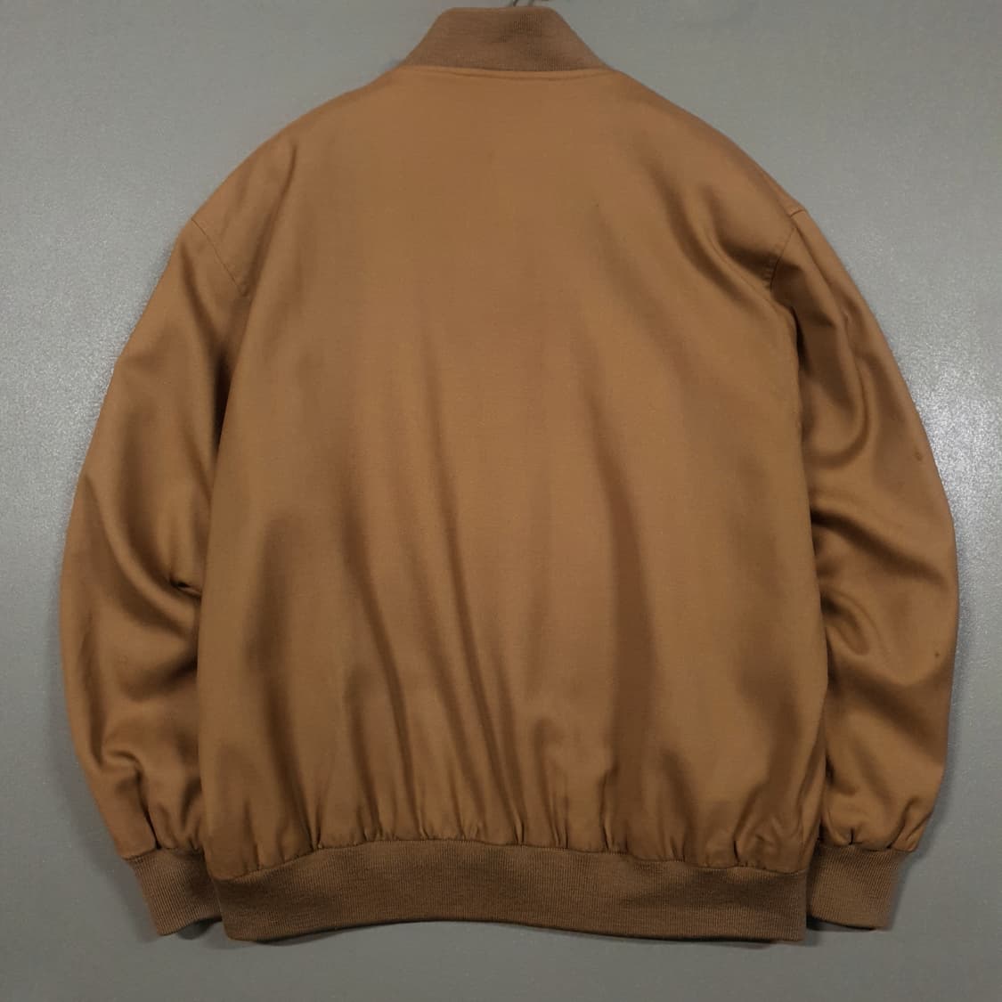 100 (L) 입생로랑 YSL 오버핏 브라운 울 블루종 봄버 자켓 카멜 상품이미지8