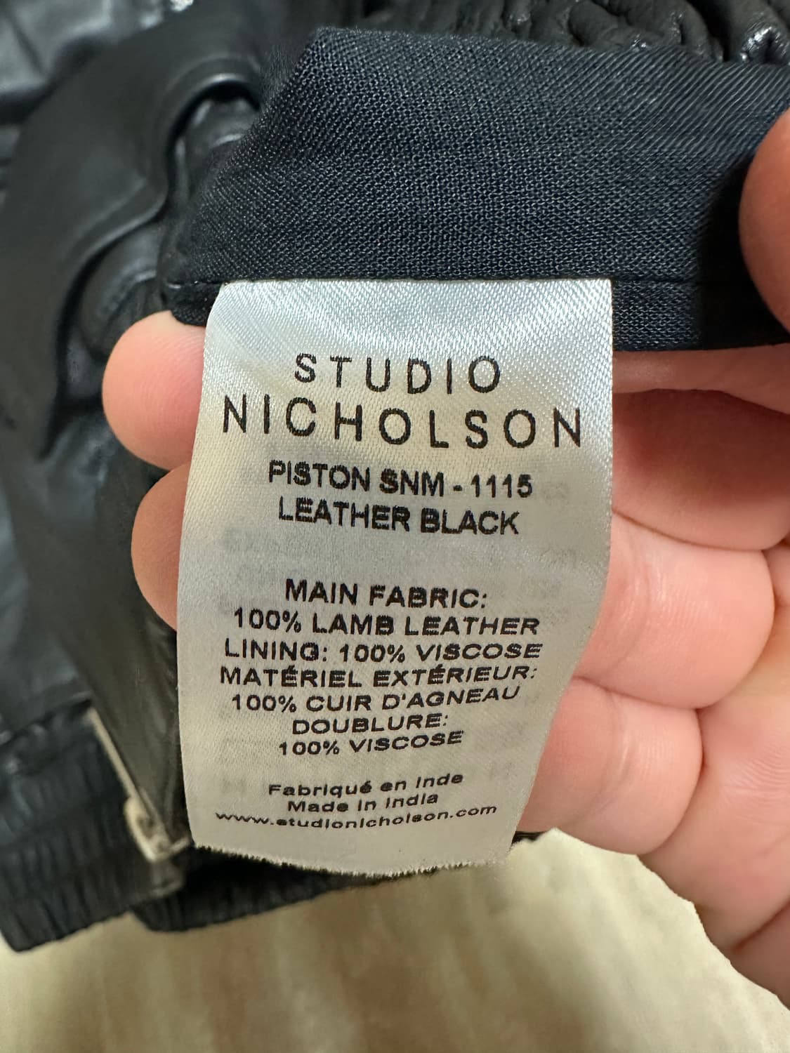 스튜디오니콜슨 피스톤 레더 A2 자켓 블랙 L사이즈 판매합니다 상품이미지5