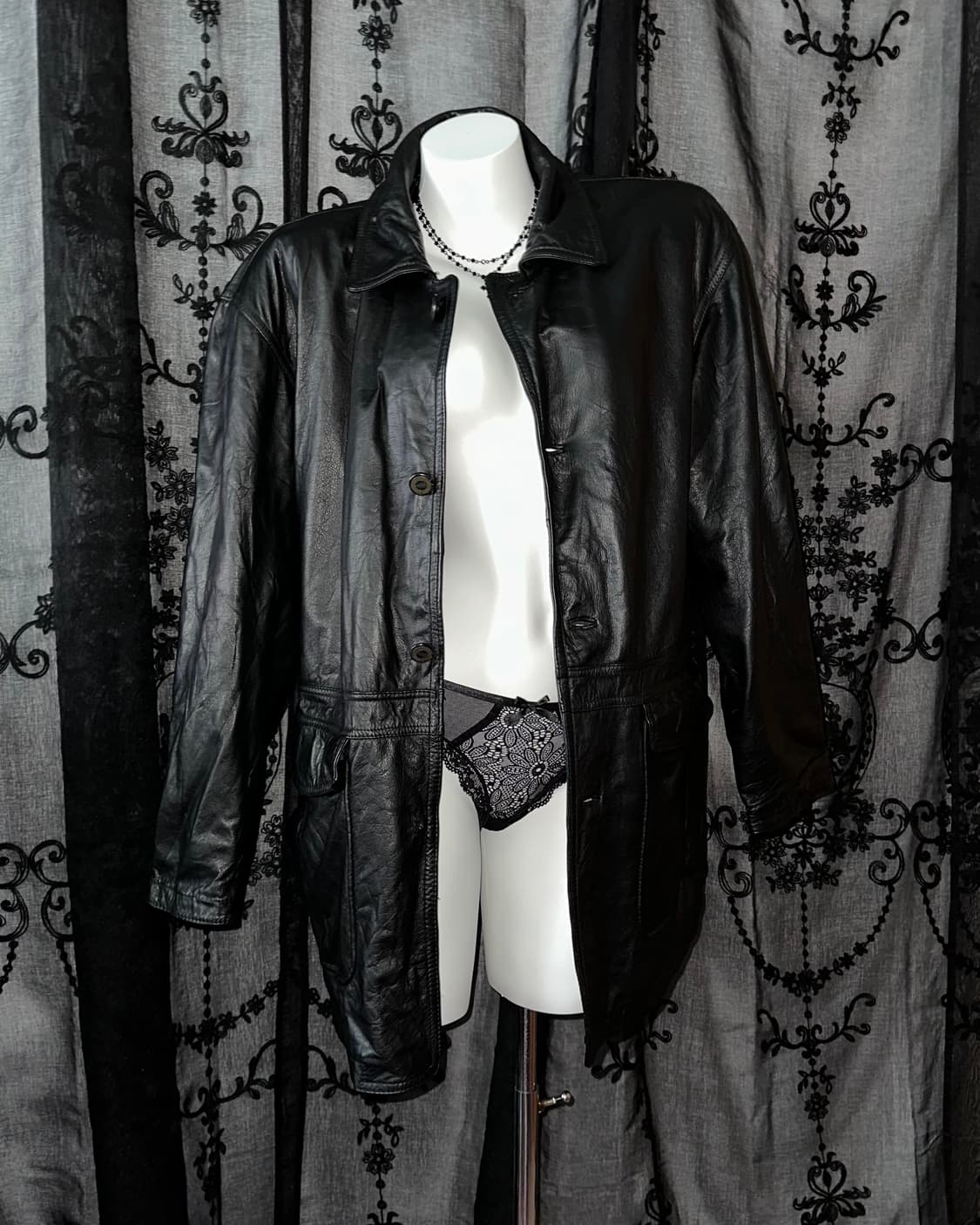 sheepskin black jacket 상품이미지1