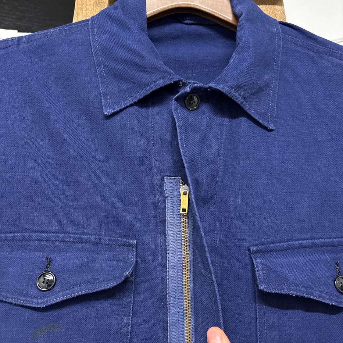 80~90s 프렌치 워크웨어 코튼트윌 커버올 점프수트 N983 상품이미지8