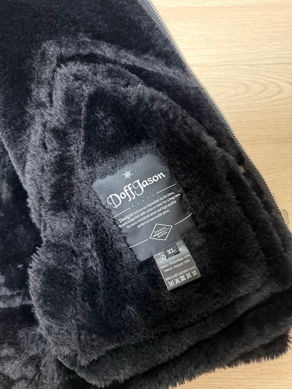 솔리드 스웨이드 무톤 자켓 (블랙) 상품이미지5