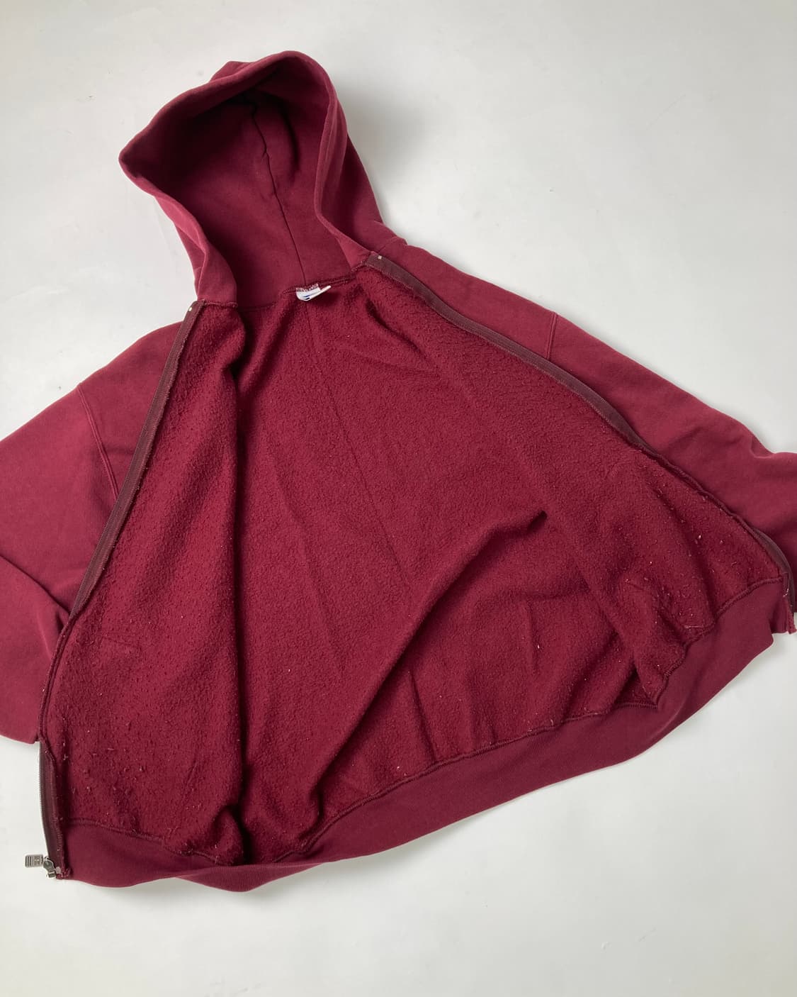 90s Russell Zip Up Hoodie (burgundy) 상품이미지7