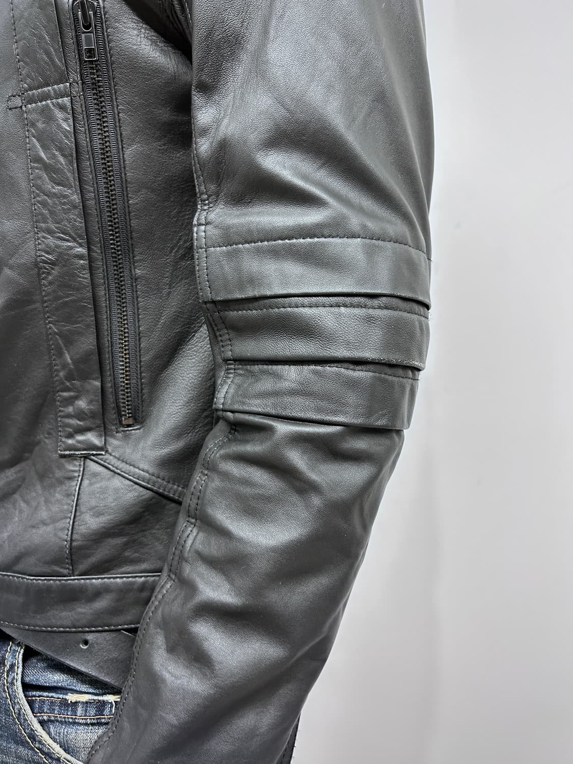 램스킨 엘보우 판넬 자켓 상품이미지2