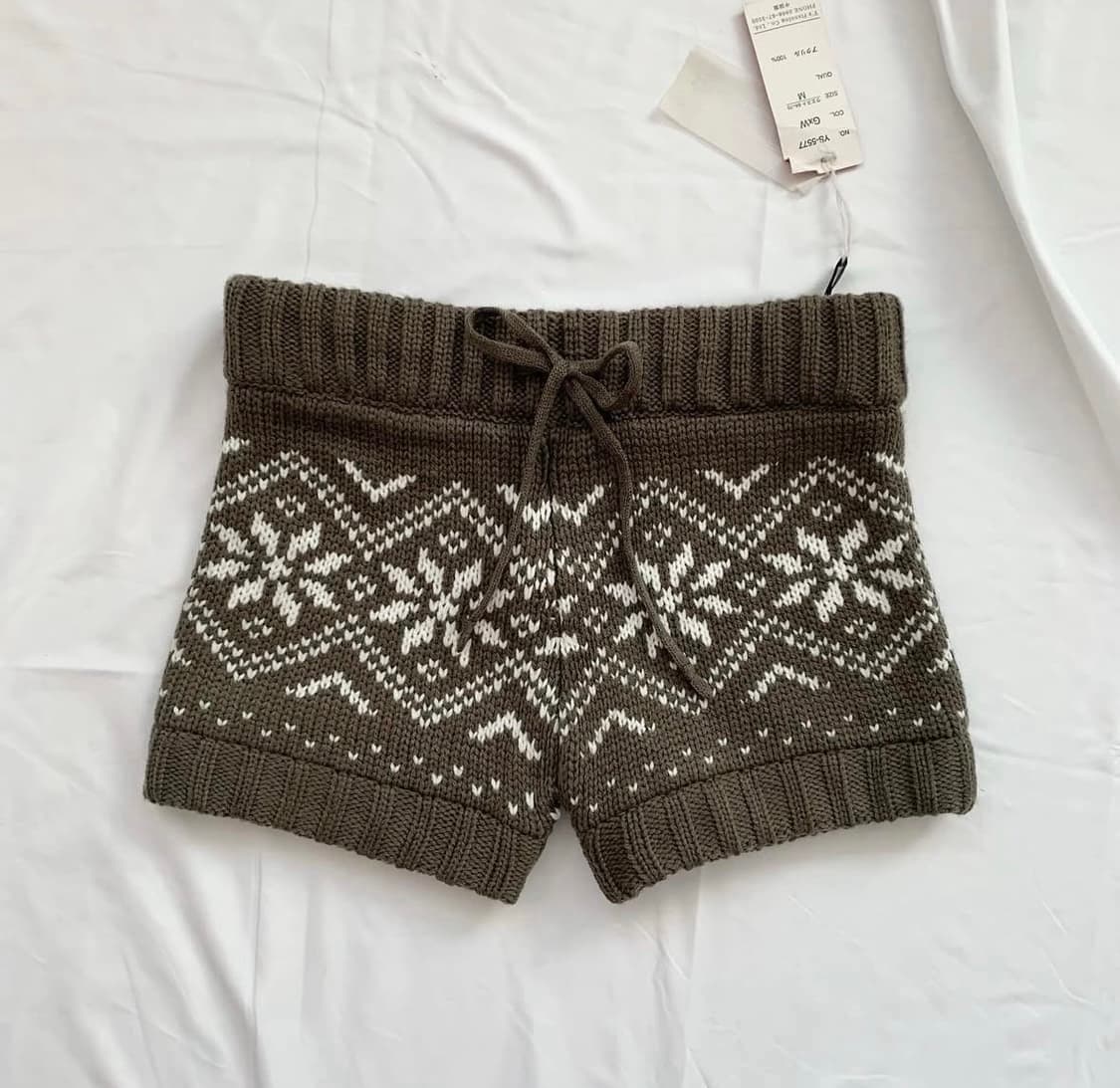 일브 노르딕 니트 반바지 숏스 숏츠 리즈리사오월빈티지트랄라라모리하구미갸루 상품이미지1