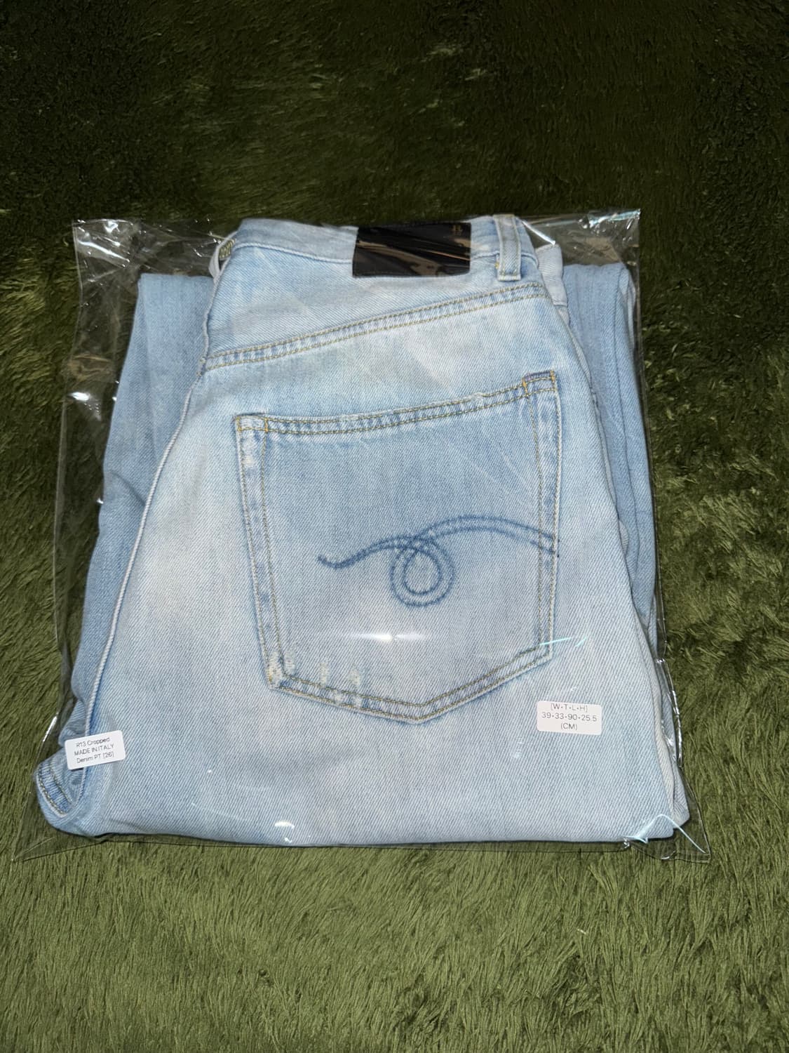 R13 알써틴 크롭 와이드 레그 데님 팬츠 MADE IN ITALY 상품이미지10