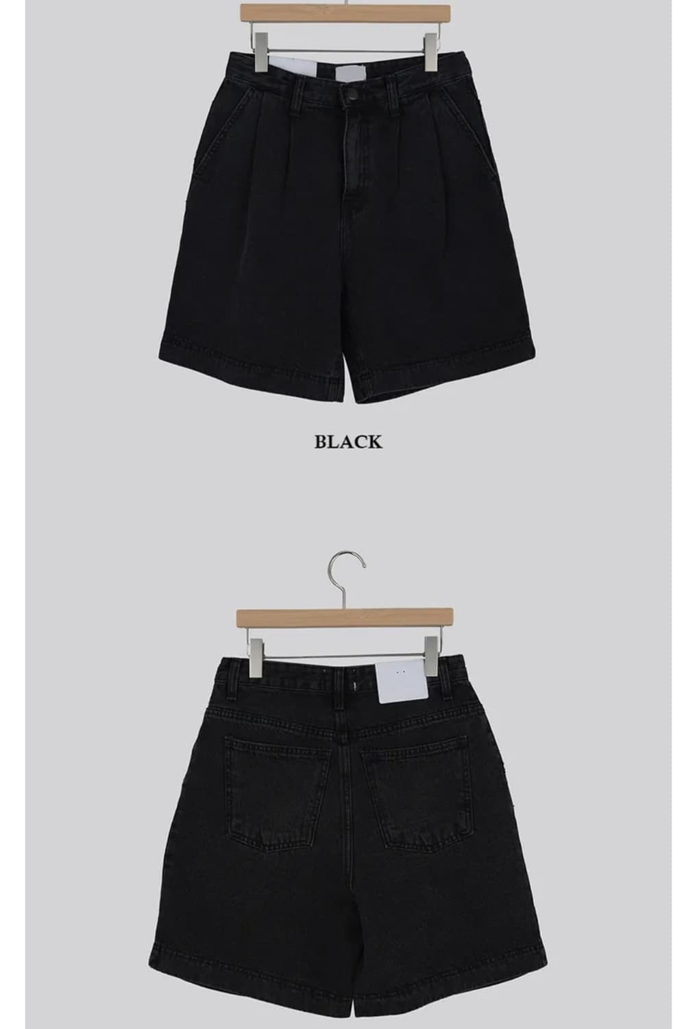 어텀 블랙 핀턱 쇼츠 S 상품이미지3