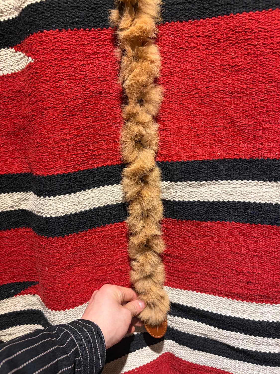 Woman ethnic y2k fur belt / 여자 에스닉 퍼 벨트 상품이미지4