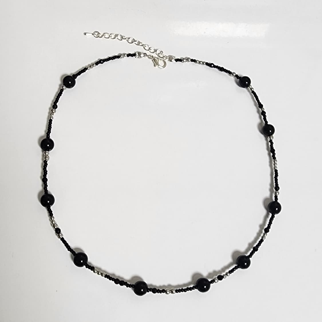 남자 블랙원 포인트 목걸이 상품이미지1