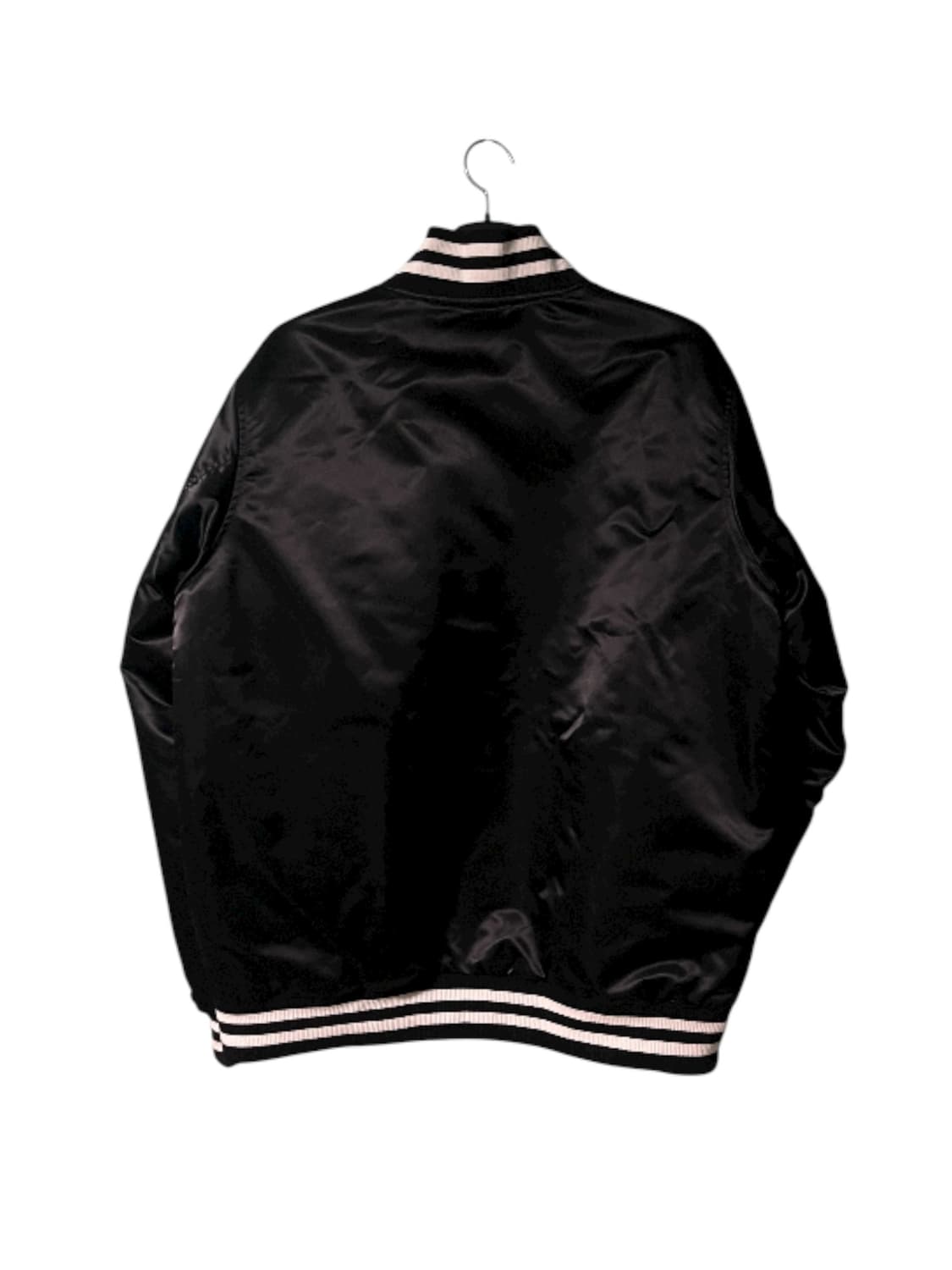 [XL] 베이프 사틴 사루로고 바시티자켓 블랙 상품이미지4