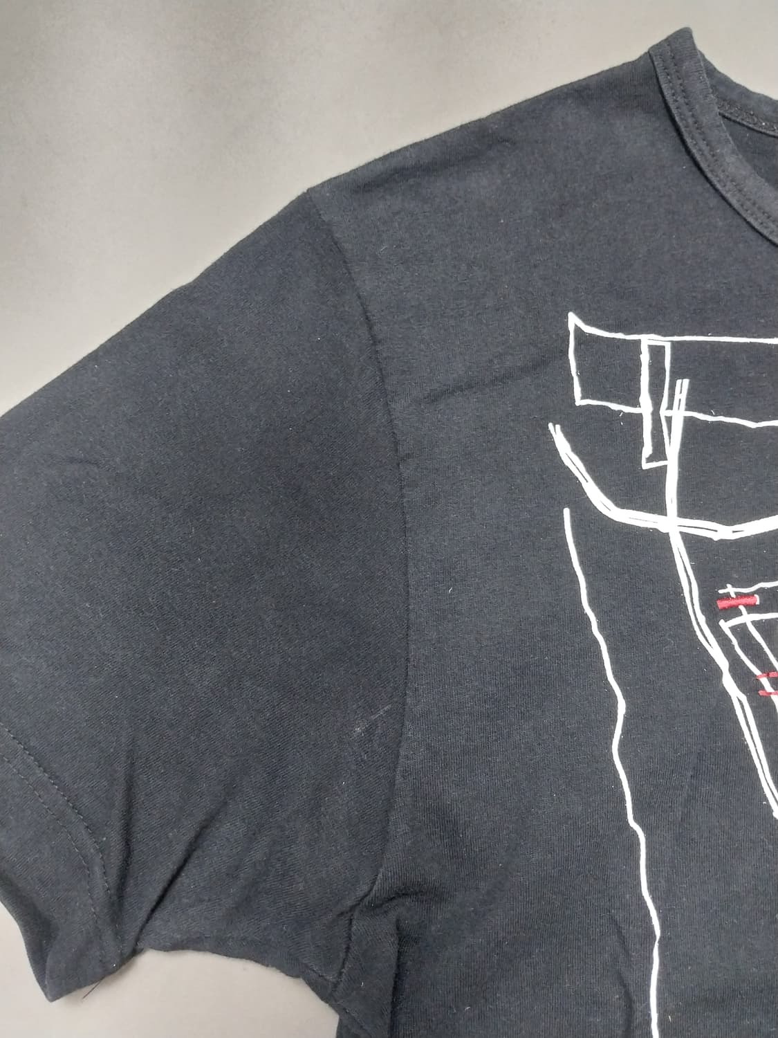 [L] 캘빈클라인 진스 드로잉 데님 그래픽 반팔 티셔츠 상품이미지5