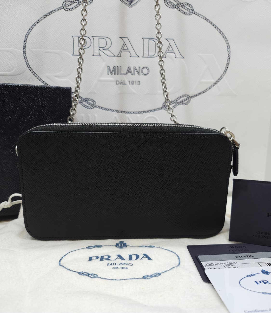 [정품] 프라다 사피아노 더블 지퍼 체인백 1DH010 상품이미지2