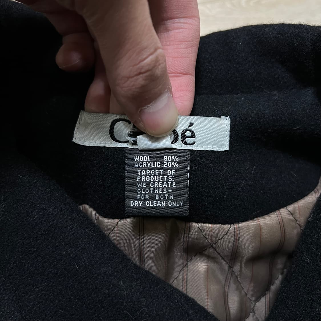 끌로에 여성 클래식 와이드카라 울 싱글코트 [블랙] 36(구 55) 상품이미지5