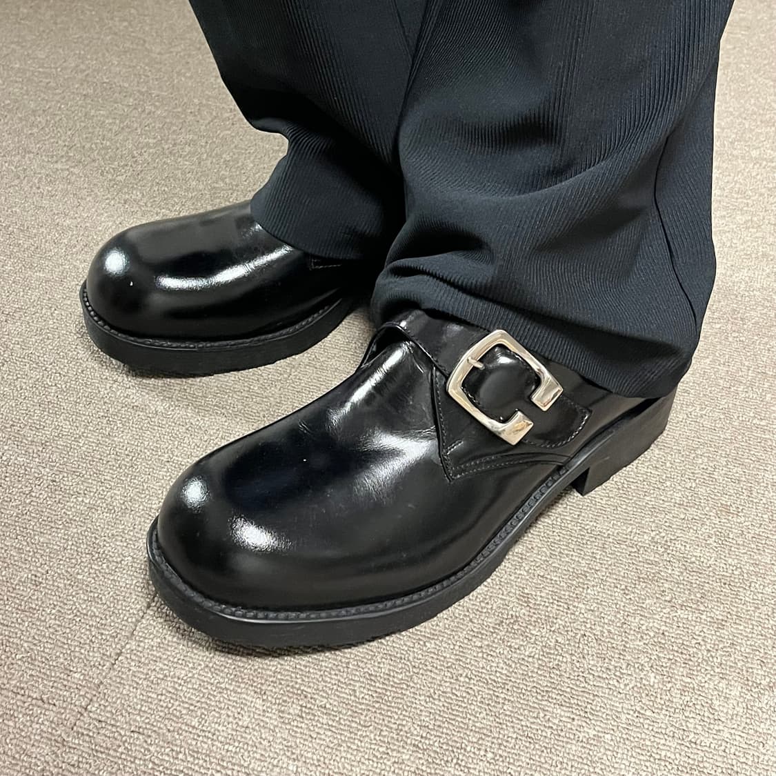 마블 아치 통굽 몽크 스트랩 구두 상품이미지2