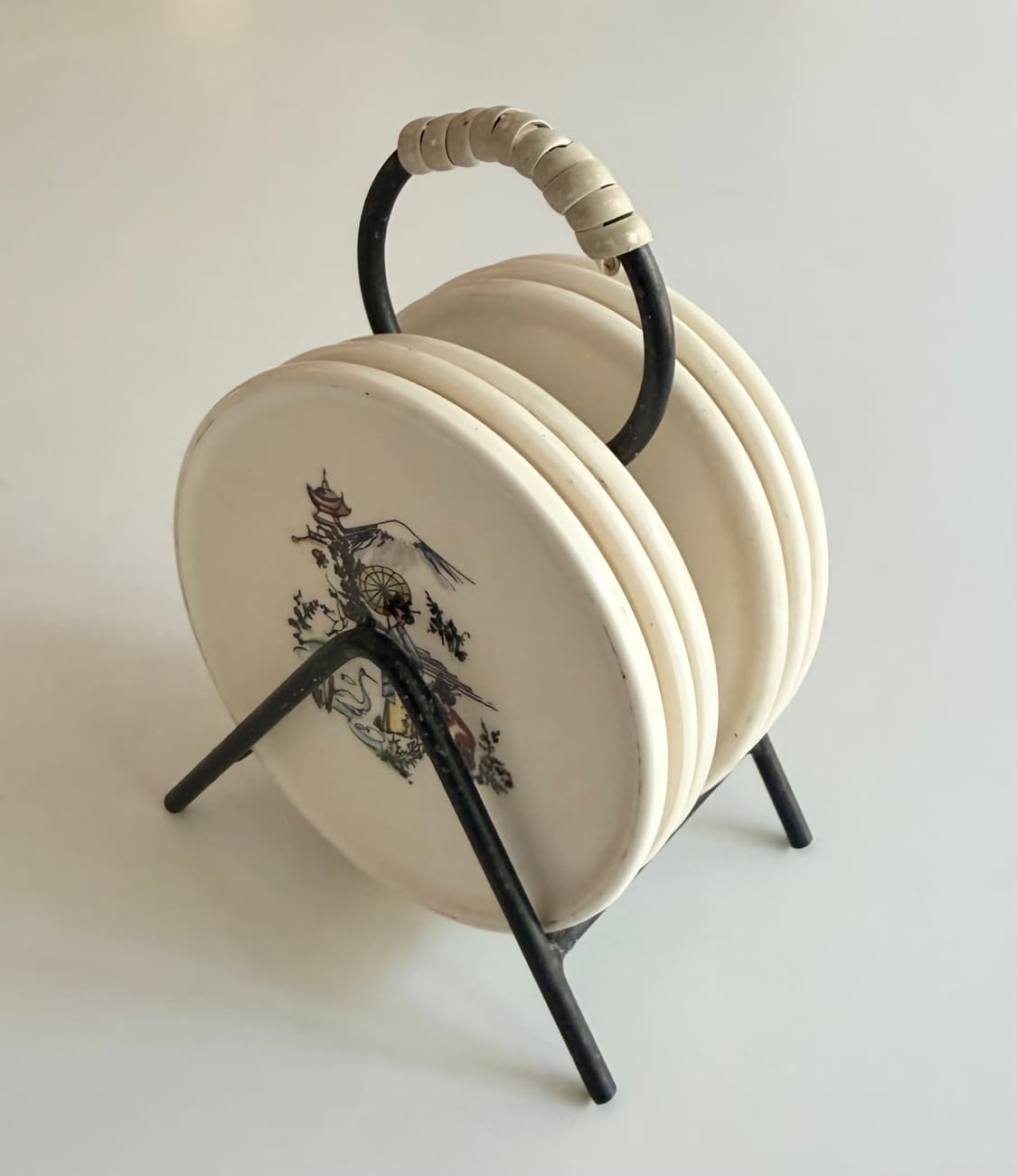 빈티지 세라믹 코스터 6개 세트  ( made in west german 상품이미지6