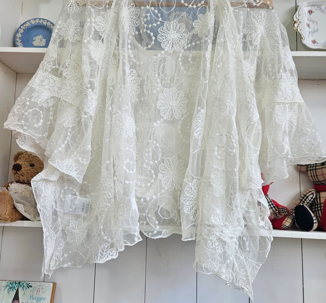 플라워 레이스 케이프 블라우스 상품이미지7