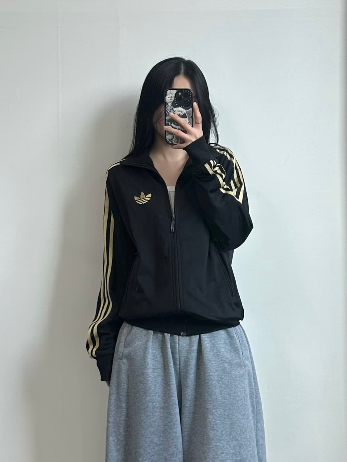 아디다스 구 파이어버드 블랙 골드 트랙탑 져지 상품이미지1