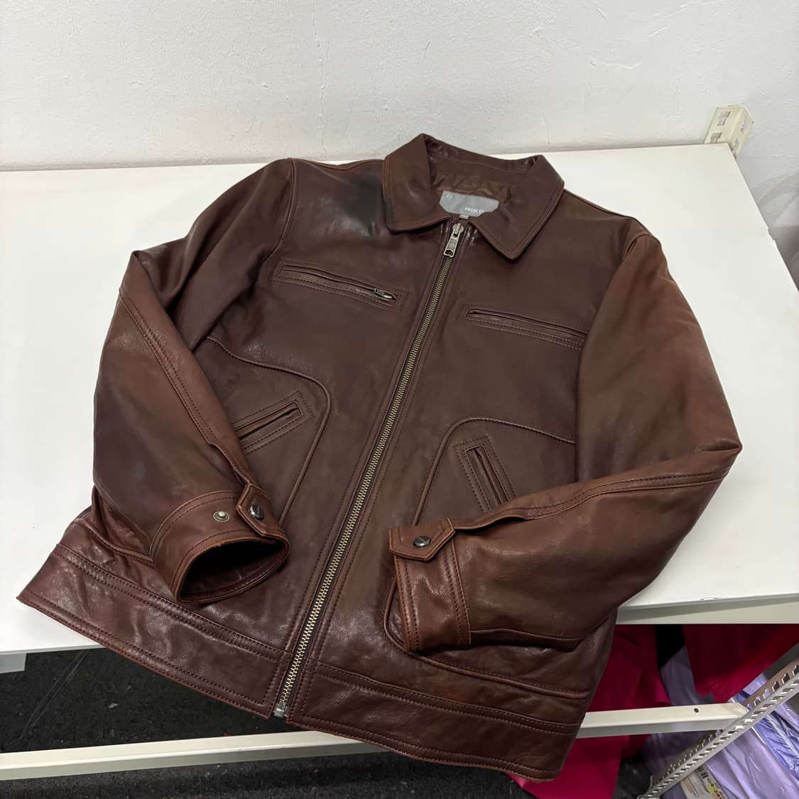 100 VTG 브라운 양가죽자켓  상품이미지1