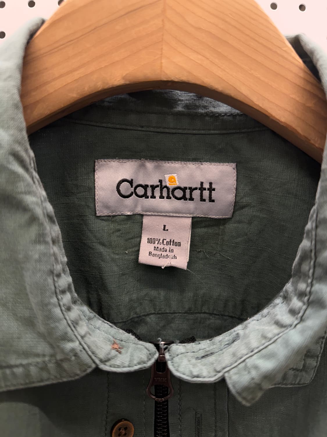 칼하트 리메이크 크롭 그린 셔츠 U866  상품이미지5