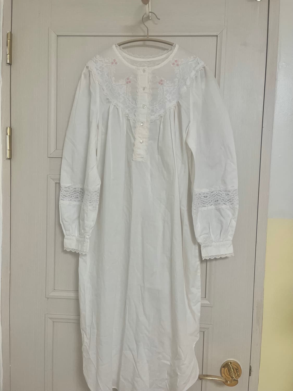 화이트 롱 파자마원피스 상품이미지1