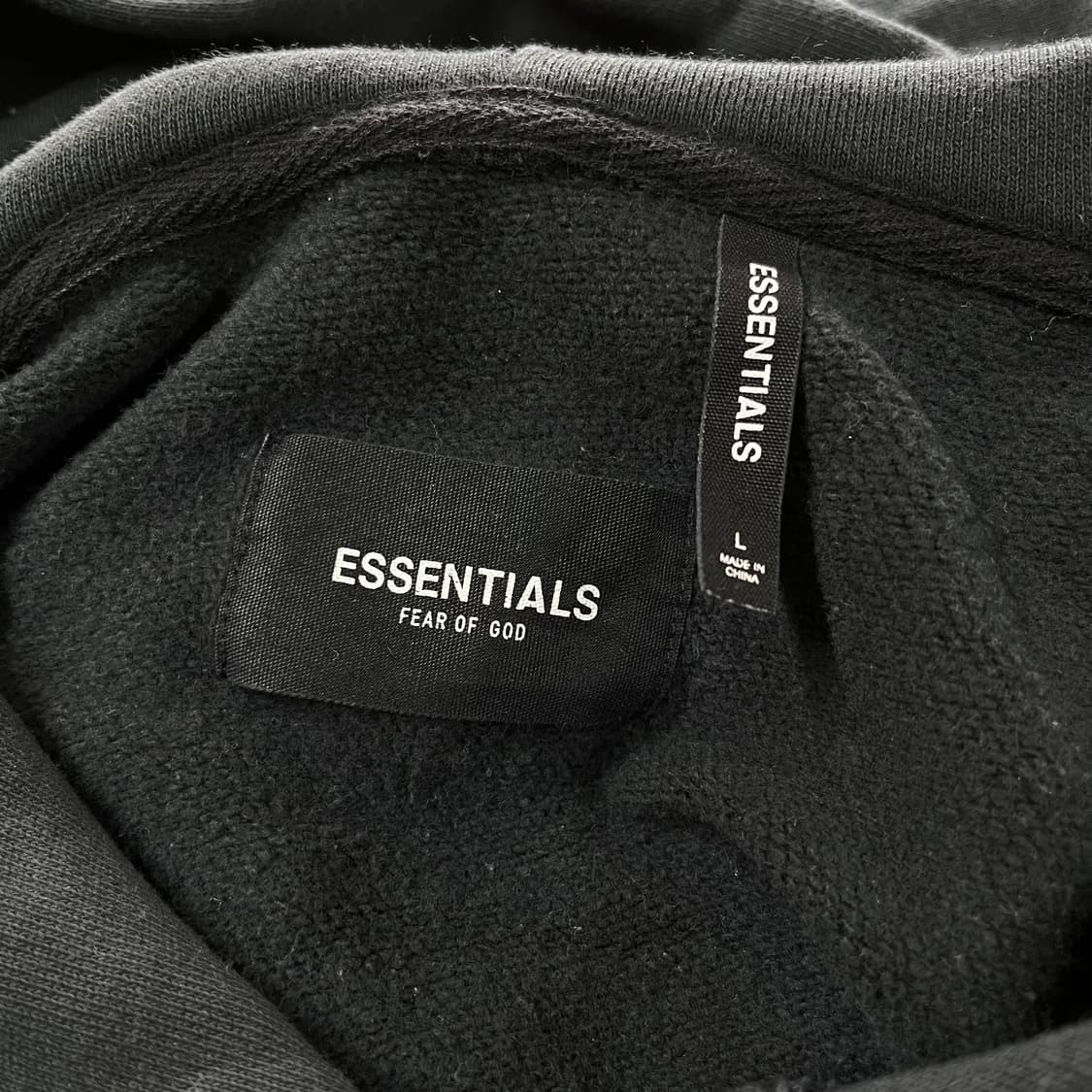 [L] 에센셜 피어오브갓 플로럴 백로고 후드 블랙 상품이미지6