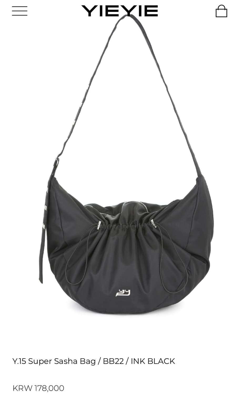 YIE YIE super sasha Bag BLACK 이에이에 상품이미지3