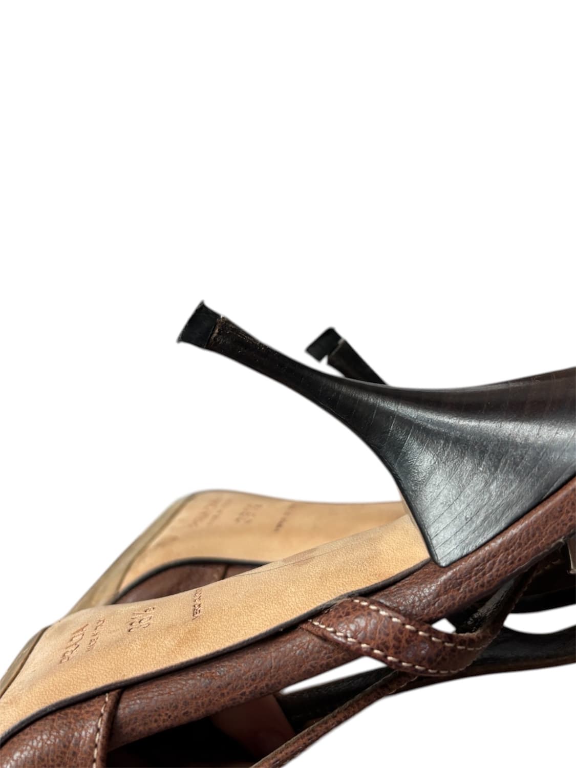 PRADA 프라다 브라운 가죽 버클 디테일 슬링백 (36½) +더스트백 상품이미지7