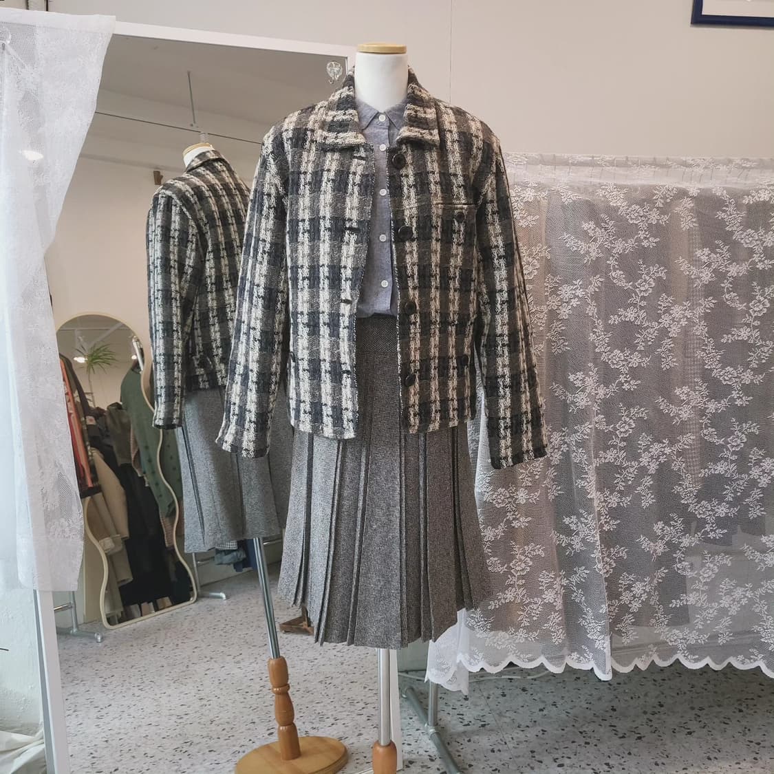 사만사모스2 플란넬 연청 블라우스 상품이미지9