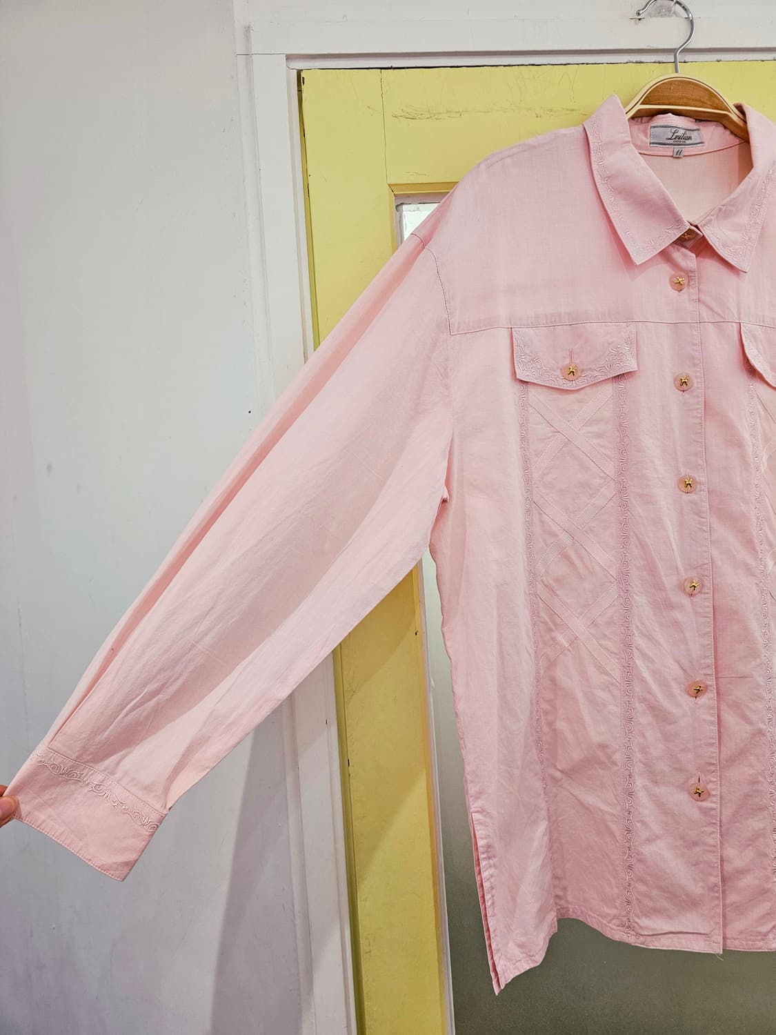 Leilian 연핑크 웨스턴 셔츠 상품이미지3