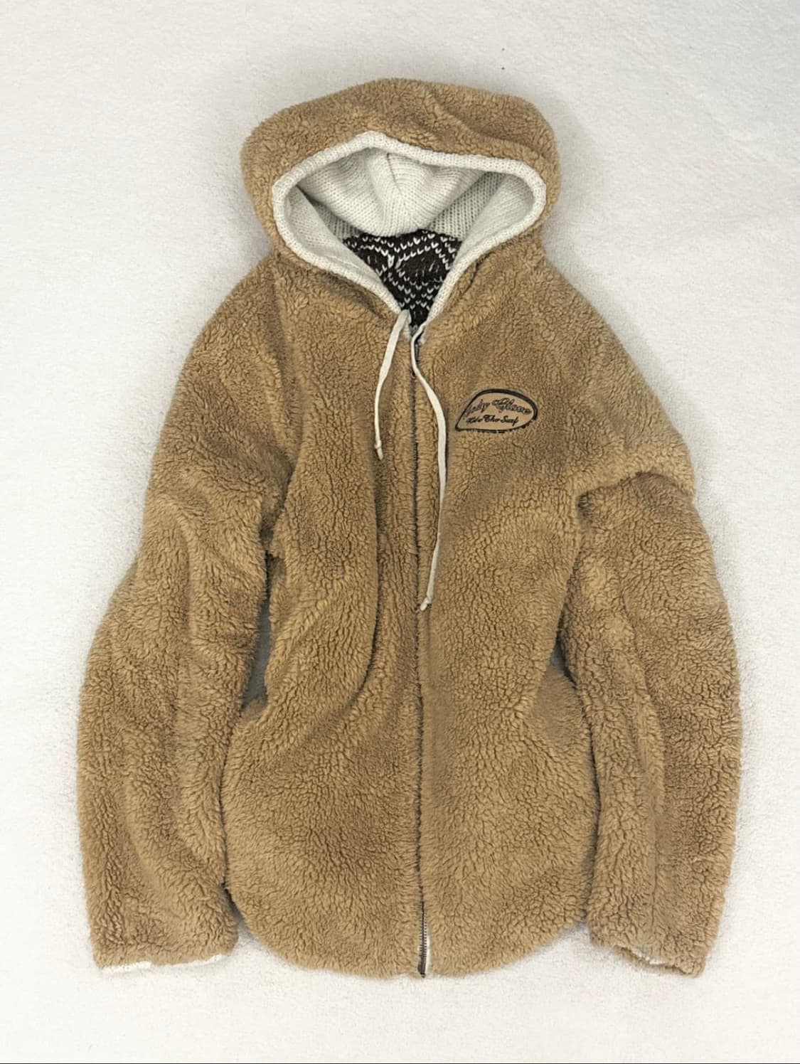 노르딕 패턴 리버시블 니트 후드 집업 상품이미지3