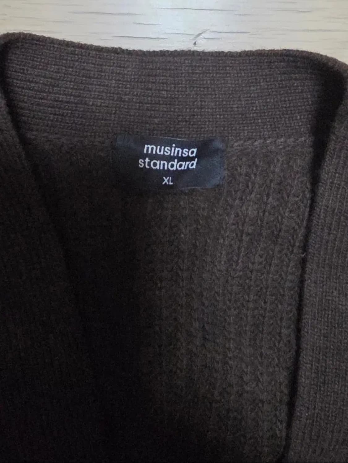 무탠다드 램스울 오버사이즈 가디건 초코브라운 xl 상품이미지2