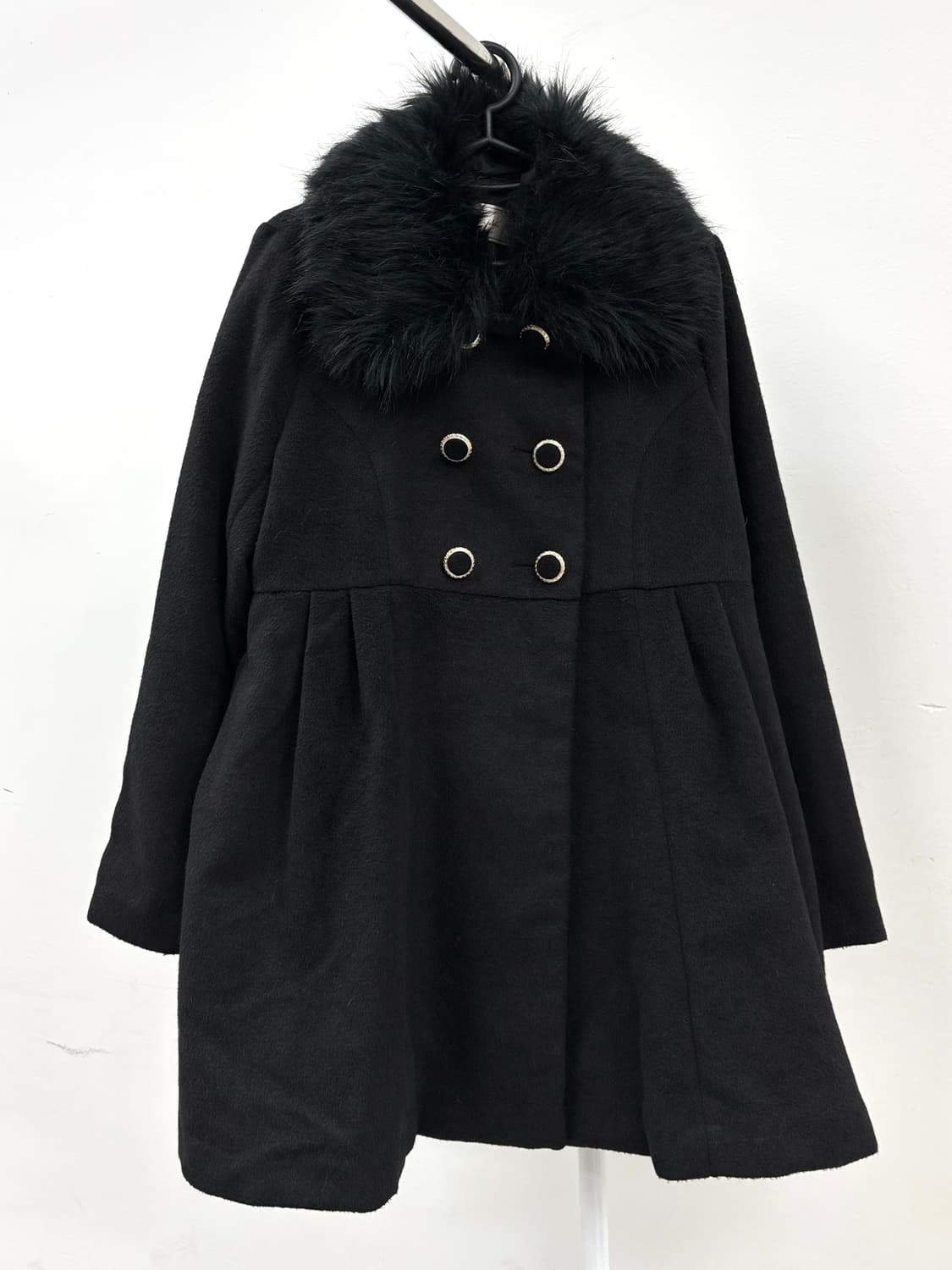 빈티지 블랙 더블 코트 상품이미지6