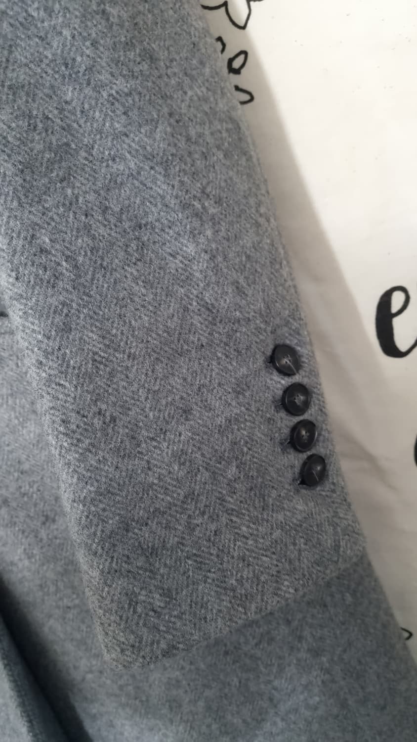 ahwe 그레이 헤링본 롱 모*캐시 혼방 코트 S 상품이미지5