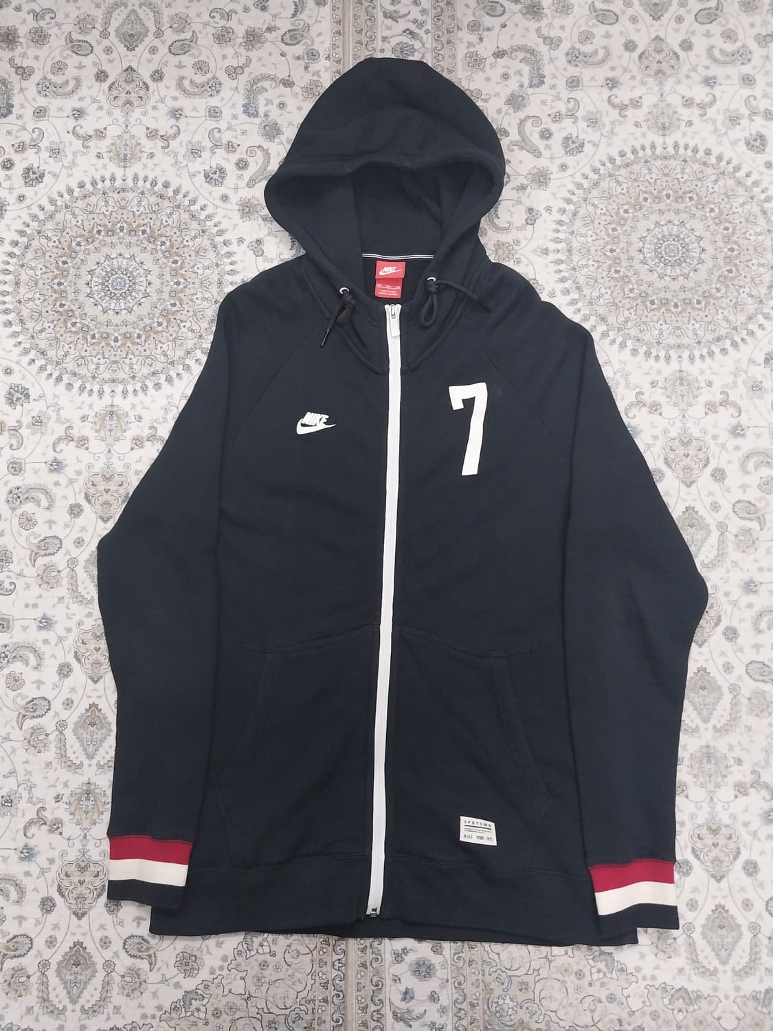 나이키 7로고 검정색 후드집업 2XL 상품이미지1