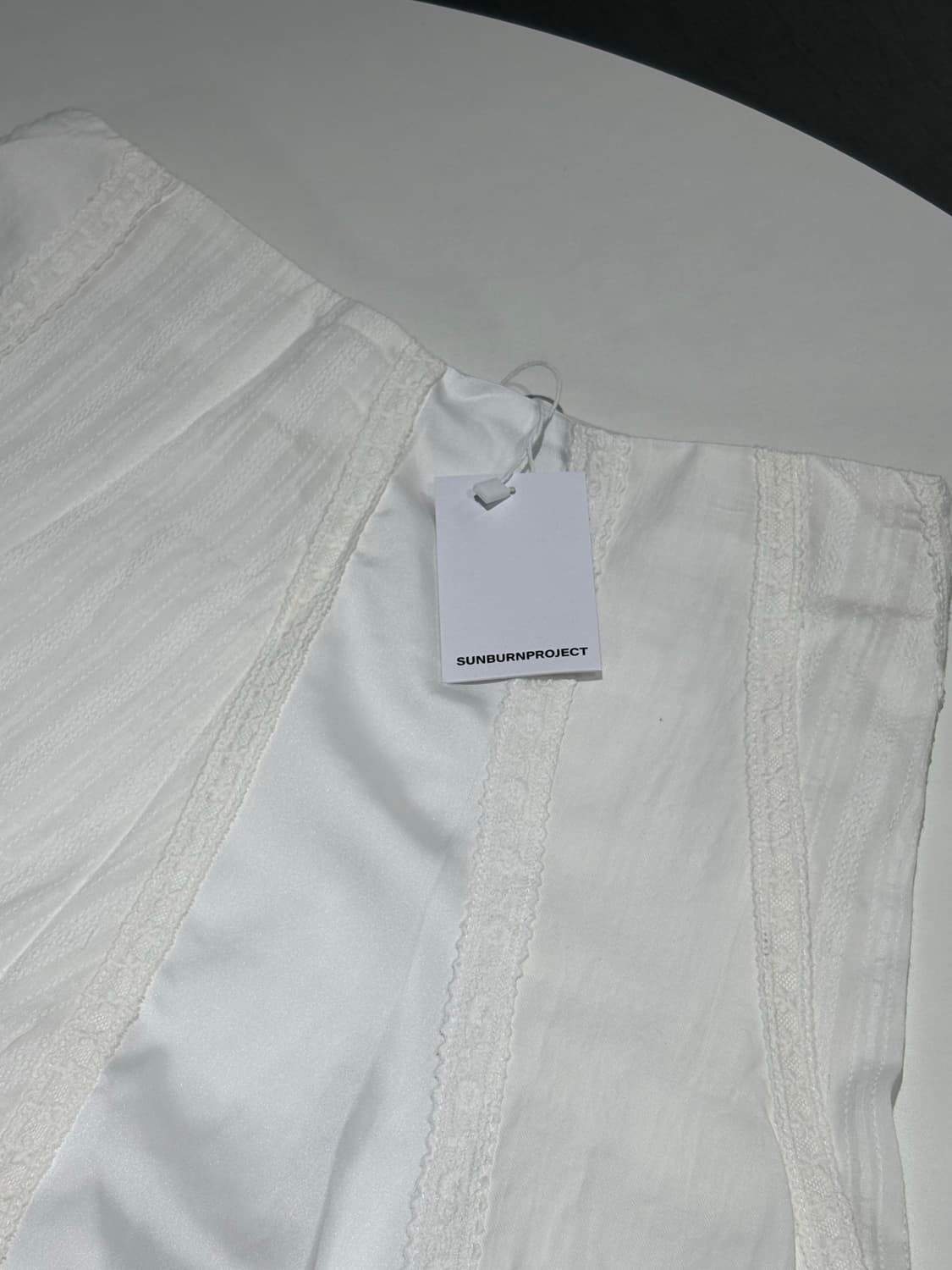 SUNBURNPROJECT 화이트 플리츠 스커트 M 상품이미지2